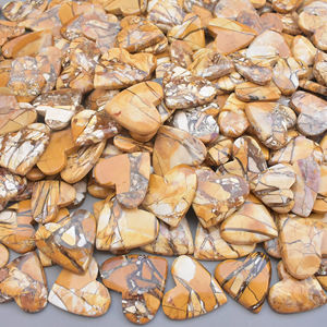 Mookaite-varita de Reiki con forma de corazón, Gema Mookaite Natural, brecciada, Mookaite, Mookaite - Product Image 1