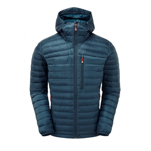 Men's Black Hooded Puffer <b>Jacket</b> With Lime Green Lining Windproof Zipper Closure Casual Winter Coat Solid Color Polyester 2026 - Product Image 2