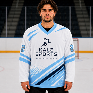 Maillot de hockey sur glace à manches longues respirant et à séchage rapide, design personnalisé, broderie personnalisée, maillot de hockey sur glace en twill - Product Image 4