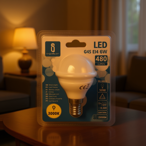 Nueva Bombilla LED A5 G45 de Ahorro de Energía de 6W E14 para Reequipamiento/Actualización con Temperatura de Color de 3000K - Product Image 3