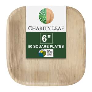 Piatto Quadrato in Foglia di Palma Naturale da 6 Pollici per Stoviglie e Decorazioni da Tavola - Product Image 3