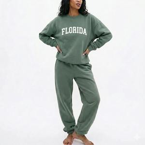 Conjunto de Sudadera con Cierre de Cremallera y Pantalones Cortos para Mujer, Diseño Gráfico BUTTER Azul, Felpa Premium de Alto Gramaje, Estilo Oversize, Dos Piezas - Product Image 5