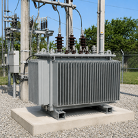 Transformateur de puissance triphasé immergé dans l'huile à enroulement en cuivre 630 kVA 11 kV, type extérieur, 50/60 Hz