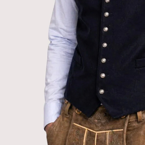Chaleco Bávaro Trachten Reversible, Transpirable y de Alta Calidad para Hombre, Ideal para Festivales de Cerveza, Estilo Casual Elegante, Precio Razonable - Product Image 3