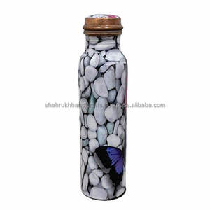 Bouteille d'eau en cuivre martelée avec avantages pour la santé Protection avancée contre les fuites et Joint moins - Product Image 4