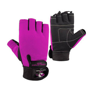 Guantes de Gimnasio de Cuero Vacuno de Medio Dedo del Fabricante OEM, Antideslizantes, con Soporte para Muñeca, Resistentes, Ligeros, con Cierre de Gancho y Bucle, para Fitness - Product Image 4