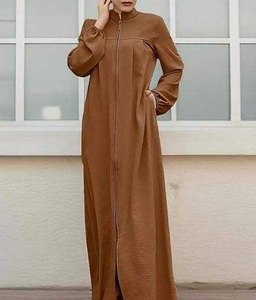 Nouvelle arrivée, abaya de style arabe de Dubaï, robe longue pour femmes musulmanes, taille adulte, abayas ethniques, style abayas, logo personnalisé - Product Image 5
