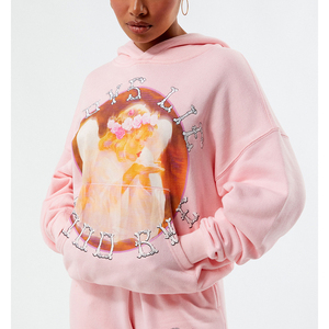Sweat-shirt à capuche graphique personnalisé pour femme, en molleton doux, vente en gros, fabricant de vêtements - Product Image 4