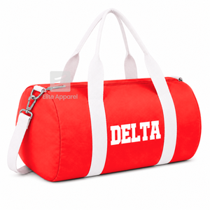 Custom Delta Sigma Theta Sorority Tote <b>bag</b> red and White Embroidered Logo Daily Use Large Capacity Nylon polyester <b>duffel</b> <b>bag</b> - Product Image 2