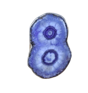 Bagues de fiançailles unisexes en argent sterling 92,5 plaqué or rose avec pierres naturelles fantaisie - Cadeau tendance - Product Image 1