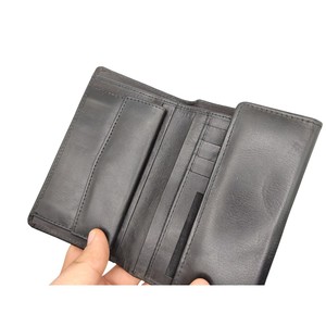Cartera de Hombre de Alta Calidad, Larga, Estilo Bifold, Ligera, de Cuero Genuino, Duradera, con Diseño de Logotipo Personalizado, Servicio OEM - Product Image 5