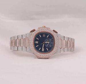 นาฬิกาข้อมือคุณภาพดีเยี่ยม หรูหรา ระดับ VVS พร้อมหน้าปัดควอตซ์แก้วมอยส์ซาไนต์ กลไก ETA กันน้ำ 5BAR สำหรับทั้งชายและหญิง มีจำหน่ายแล้ว - Product Image 6