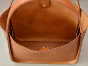 Sac fourre-tout minimaliste en cuir véritable, couleur unie, ouverture supérieure, sac à main pour femme, usage quotidien, toutes saisons - Product Image 3