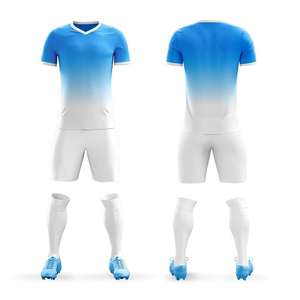 Conjunto de Camiseta de Fútbol de Alta Calidad, Transpirable, Técnica de Sublimación de Poliéster, Manga Corta, con Nombre del Equipo y Logotipo Personalizado - Product Image 4