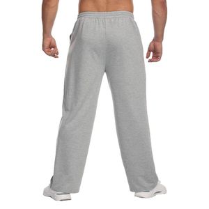 <b>Light</b> Grey Men Casual 100% Cotton Daily Wear <b>Trousers</b> Spring Mid Waist Heavyweight Straight Leg Loose Fit Custom Logo - Product Image 2