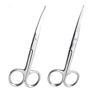 Juego de Tijeras de Acero Inoxidable con Hojas Curvas para Mano Derecha, para Belleza y Cuidado Personal, Tijeras para Vello Facial, Cutículas, Manicura y Uñas - Product Image 3