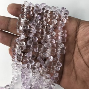 พลอยอเมทิสต์สีชมพูธรรมชาติ เกรด AAA แท้ 100% รับรองโดย IGI รูปทรงหยดน้ำ เจียระไน ขนาด 4x6.5 มม.-6x11.5 มม. สำหรับทำเครื่องประดับ Vivaaz Gems - Product Image 6