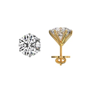 Conjunto de Joyería Fina de Lujo con Colgante y Aretes de Oro de 14K con Diamante Cultivado en Laboratorio de 3 Quilates, Corte IGI D VVS2 para Mujer - Product Image 4