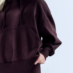 Nueva Llegada, Sudadera con Capucha para Mujer, Venta al Por Mayor, Personalizable, Corte Cuadrado, Hombros Caídos, Puños y Dobladillo Acanalados, Cómoda, Informal, para Invierno - Product Image 3