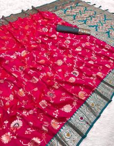 Sari Banarasi Meenakari de qualité supérieure dans 13 couleurs éblouissantes - Product Image 2