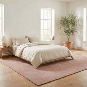 Alfombra de Área Rosa Claro, Moderna, Aterciopelada, Minimalista, de Color Sólido, Hecha a Mano, de Lana, Suave y Lujosa, para Decoración de Sala de Estar o Dormitorio - Product Image 3
