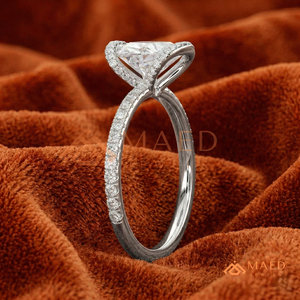 925 Sterling Silver Oval Cut Moissanite Halo Engagement Ring Pave Wedding Band Luxury Bridal Jewelry <b>Gift</b> for Women USA Trending - Product Image 2
