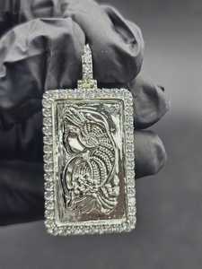 จี้ปลาคาร์ฟเงินแท้ 925 ประดับเพชรโมอิสซาไนต์ VVS แบบ Iced Out เครื่องประดับฮิปฮอป จี้วงกลมสั่งทำพิเศษสำหรับเป็นของขวัญ - Product Image 5