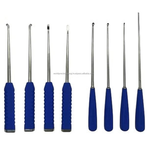 ชุดเครื่องมือผ่าตัดกระดูกสันหลังแบบ UBE ของ World Precision Surgical รุ่น WPS-UBE-8 ชุด 8 ชิ้น ทำจากสแตนเลสสตีล ใช้สำหรับการผ่าตัดผ่านกล้องแบบแมนนวล ด้ามจับสีน้ำเงิน - Product Image 3