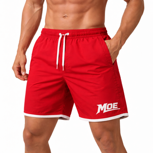 Shorts de Baño de Secado Rápido Personalizados MOE, Shorts de Playa con Cintura Elástica y Cordón Ajustable, Producción de Marca Privada - Product Image 3
