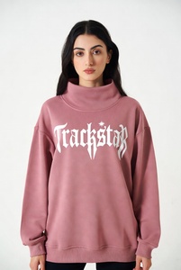 เสื้อสเวตเชิ้ตคอกลมสีดำ TRACKSTAR พิมพ์ลายกราฟิกดาว  แบบสวมใส่ได้ทั้งชายและหญิง ผ้าคอตตอนฟลีซเนื้อหนา สตรีทแวร์ ขายส่ง - Product Image 6