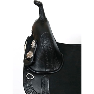 Selle de cowboy western en cuir artisanal haut de gamme, équipement d'équitation personnalisé avec étriers et sangles réglables, fournisseur OEM - Product Image 4