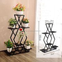 Pot Bunga Besi Logam Hitam Ukuran Kustom dan Laris Manis, Rak Tanaman Taman Desain Terbaik, Rak Logam Warna Putih