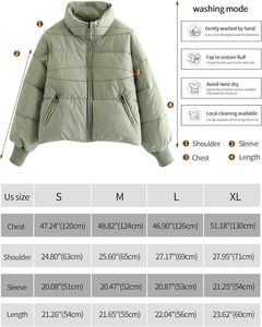 Wholesale Trendy <b>Cropped</b> <b>Puffer</b> <b>Jacket</b> Women Windproof Oversized Padded Coat - Product Image 5