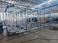 Maison conteneur amovible portable 20 pieds 40 pieds, préfabriquée modulaire, pour dortoir de personnel et logement de camp extérieur