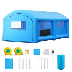 <b>Inflatable</b> Paint Booth 23x13x9 Ft Portable Spray Booth with 480W+750W Blowers and <b>Large</b> Filter Cotton Arched Roof Design - Product Image 1
