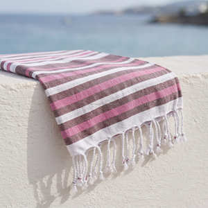 Premium Striped Cotton Spa <b>Wrap</b> Quick Dry Fouta Beach Blanket Artisan Knotted Tassels Hammam <b>Towel</b> Wholesale B2B Supplier - Product Image 4