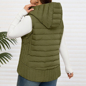 Chalecos acolchados elegantes, informales, de moda, de invierno, para mujer, abrigos, chaquetas sin mangas, chalecos acolchados con diseño personalizado para mujer - Product Image 5
