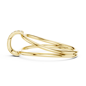 Anillo de oro amarillo macizo de 14k para mujer con diamante de corte brillante redondo minimalista en forma de flor, ideal para regalo de compromiso, aniversario o boda. - Product Image 2