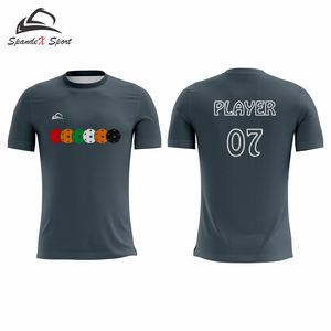 T-shirts de pickleball personnalisés pour hommes en polyester/coton tricoté, OEM ODM, logo personnalisé, impression numérique, respirants, écologiques, à manches courtes - Product Image 1