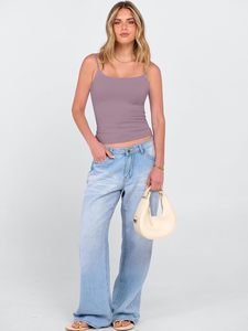 Nuevo Estilo, Camiseta Ligera para Mujer, Tejido de Canalé Elástico, Corte Ajustado, Suave y Transpirable, Sin Mangas, para Uso Diario Informal de Verano - Product Image 4