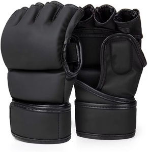 ถุงมือชกมวย MMA หนังแท้แบบครึ่งนิ้ว ระบายอากาศได้ดี รุ่นใหม่ล่าสุด สำหรับฝึกซ้อมมวยไทย - Product Image 1