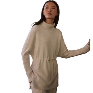 Sudadera de Forro Polar 100% Algodón para Mujer, Tallas Grandes, con Cuello Alto, Cordón Ajustable en la Cintura y Aberturas Laterales, Ideal para Invierno - ¡Novedad! - Product Image 4