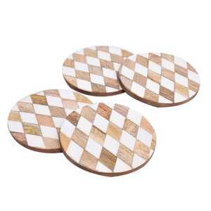 Best Selling Design Resin Inlay Coaster Set MDF Coaster Resin Coaster MDF Resin Inlay Coaster Place Mats at low factory Price - Product Image 5