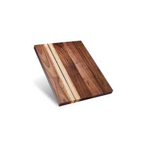 Planche à découper rectangulaire large en bois d'acacia avec longue poignée, grand bloc à hacher multifonctionnel, plateau de service, plateau à charcuterie - Product Image 6
