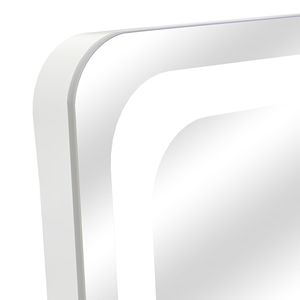 LED Aluminum Alloy Frameless Rectangular <b>White</b> <b>Full</b>-<b>Length</b> Vanity <b>Mirror</b> 63 16 1 Inch Stand for Bathroom Living/Dressing Room - Product Image 4
