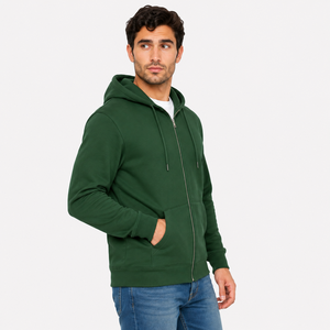 Sweat à capuche zippé pour homme, conçu avec un tissu doux et lisse, offrant un confort décontracté pour un style moderne et un usage quotidien. - Product Image 2