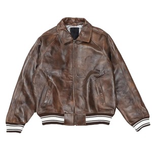 Veste pour homme unie la plus vendue, style streetwear, avec broderie, manches en cuir, personnalisable, type baseball, universitaire, Letterman, Varsity - Product Image 5