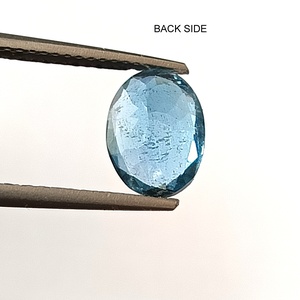 Aigue-marine naturelle bleue Santa Maria, taille ovale, 1,75 carat, pierre précieuse facettée non montée - Product Image 6