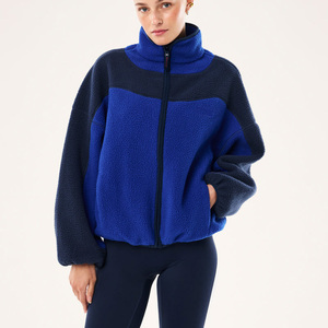 Chaqueta Sherpa extragrande para mujer, chaqueta cálida de lana para invierno, chaqueta informal con cremallera, ropa exterior de moda personalizada OEM al por mayor - Product Image 1