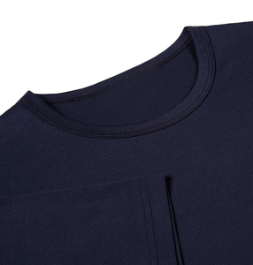 เสื้อยืดคอกลม OEM คุณภาพสูง สกรีนโลโก้แบรนด์ของคุณเอง เสื้อยืดเปล่าผู้ชาย เสื้อยืดลำลองผู้ชาย ทรงปกติ ดีไซน์เรียบง่าย - Product Image 5